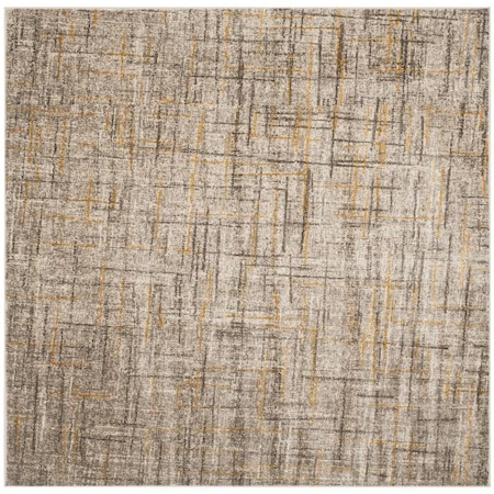 Safavieh Porcello Power Loomed Square Rug Grey & Dark Grey - 6 ft.-7 in. x 6 ft.-7 in. PRL7680A-7SQ